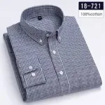 Men's Pure Cotton Office Check Shirt, Collar 15.5 to 16.5