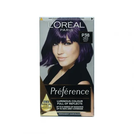 L'Oreal Preference হেয়ার কালার P38 টোকিও ইনটেন্স ভায়োলেট