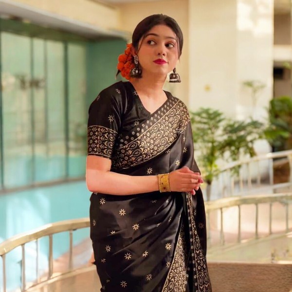 জাপানি সিল্ক শাড়ি, ব্লাউজ পিসসহ