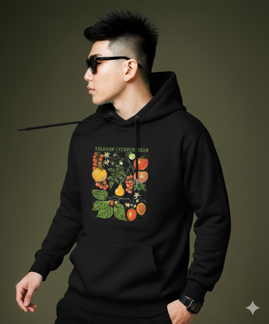 DTF Printed Drop Shoulder Cotton Hoodie, Chest 40 to 46 Inch