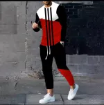 Men's 160 GSM Mesh Jersey Full Sleeve T-Shirt and Trouser Set