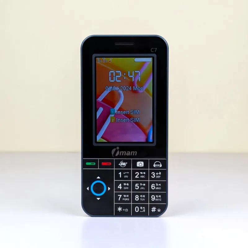 Imam C7 Vista ডুয়াল সিম ফিচার ফোন 3000mAh ব্যাটারি