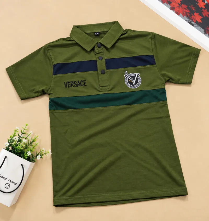 Baby Polo Shirt in Soft Fabric with Embroidery, 3-4Y to 9-10Y