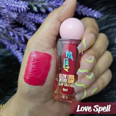 Everly Beauties Glow Lock ইনটেন্স শাইন লিপ গ্লস - Love Spell