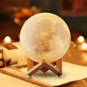 রিচার্জেবল 3D মুন ল্যাম্প বড় সাইজ (25cm / 10 ইঞ্চি)