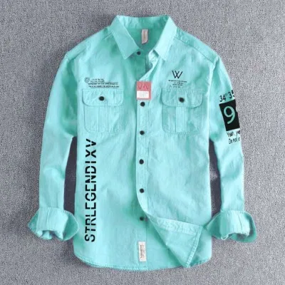 ছেলেদের সেমি ফিট কটন প্রিন্ট শার্ট, সাইজ M, L ও XL