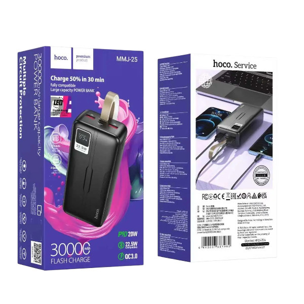 Hoco MMJ-25 Resolute 22.5W Fast Charging Power Bank – 30000mAh