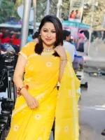 Block Print Semi Muslin Saree, Blouse Piece Included