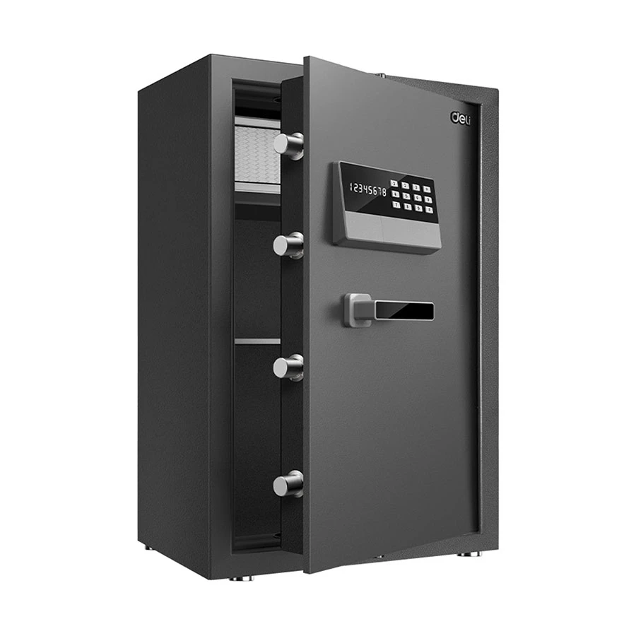 Deli ET623 Black Digital Safe Box Locker Vault (Key & Password)