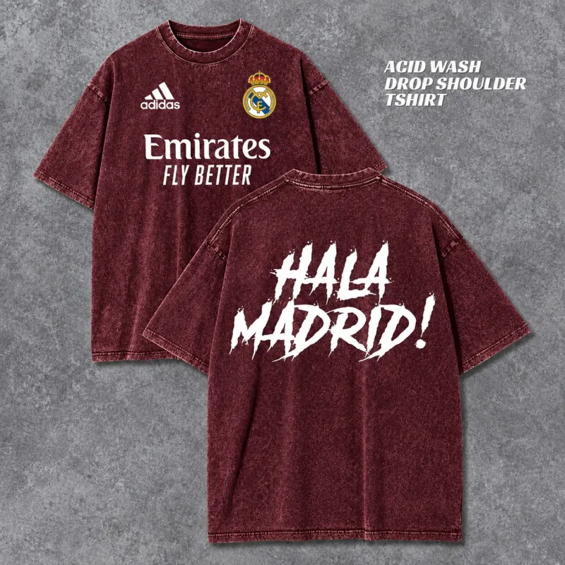 Men's Pure Cotton Acid Wash Drop Shoulder Tee, 220 GSM, 6 Colours