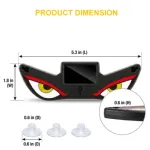 Solar Devil Eyes LED কার/বাইক উইন্ডো লাইট - মোশন সেন্সর ও USB-C চার্জিং