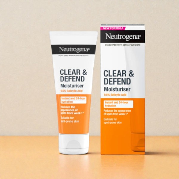Neutrogena Clear & Defend 0.5% স্যালিসাইলিক অ্যাসিড ময়েশ্চারাইজার 50ml