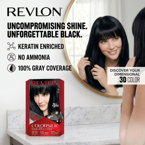 Revlon Colorsilk হেয়ার কালার, শেড 10 Black