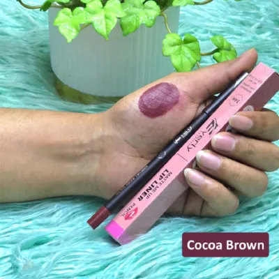 Everly Beauties ম্যাট ওয়াটারপ্রুফ লিপ লাইনার - Cocoa Brown