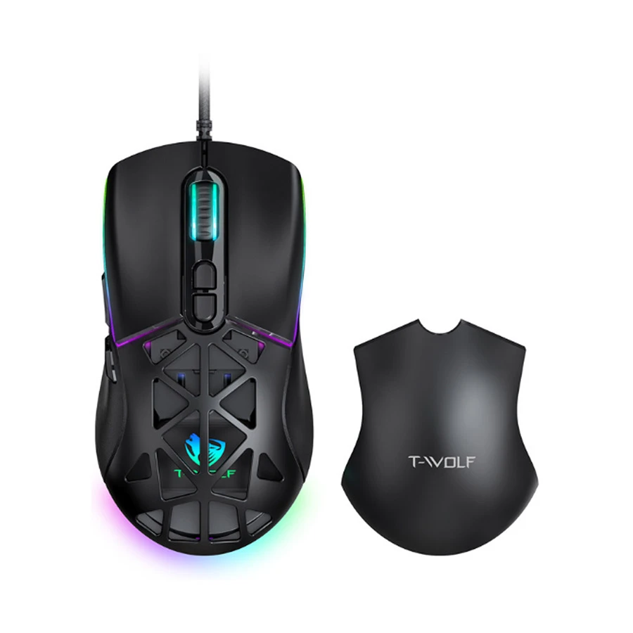 T-Wolf G520 RGB Wired Black Gaming Mouse