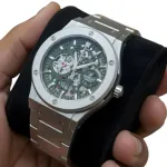 Hublot মেকানিক্যাল ওয়াটারপ্রুফ স্টেইনলেস স্টিল ঘড়ি