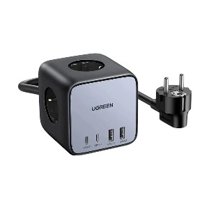 Ugreen DigiNest Cube CD268 Dual USB 65W GaN Black Desktop Charging Station  (2 Pin, EU)