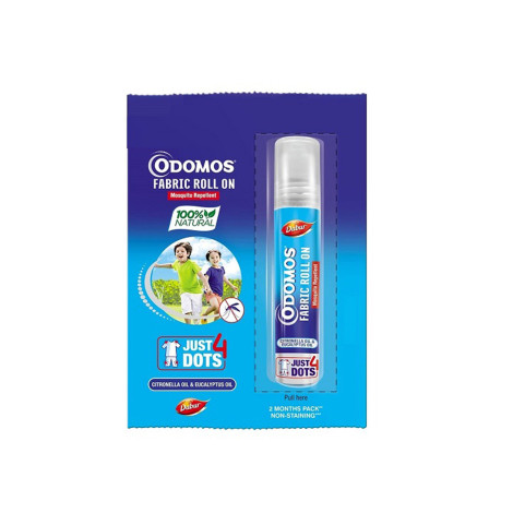 Odomos Mosquito Repellent Fabric Roll On 8ml (India)