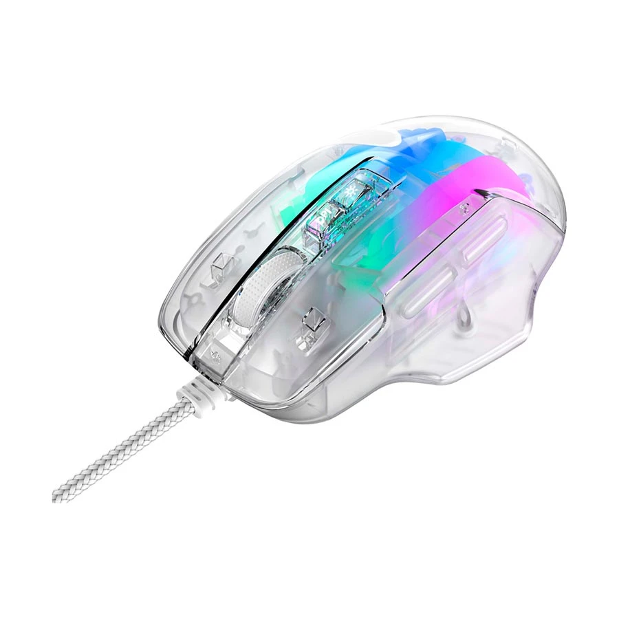 Havit MS1011SE Wired Transparent White Programmable Gaming Mouse