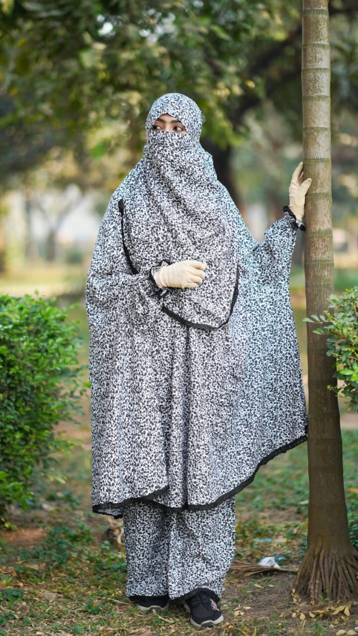 সফট লিনেন খিমার ও প্যালাজো সেট ইলাস্টিক কোমরসহ