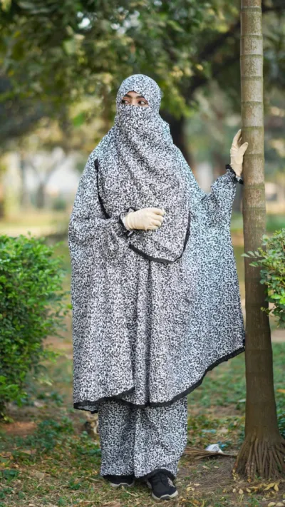 সফট লিনেন খিমার ও প্যালাজো সেট ইলাস্টিক কোমরসহ