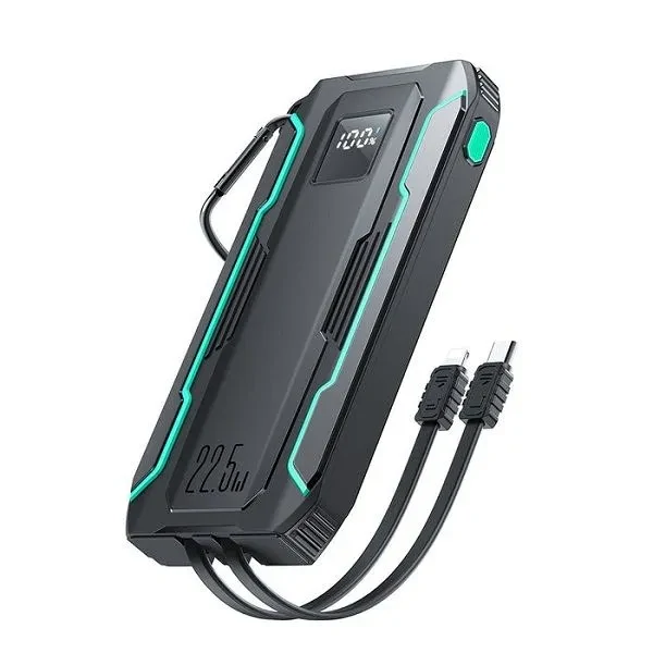 Joyroom JR-L017 22.5W 10000mAh পাওয়ার ব্যাংক ডুয়াল কেবল সহ