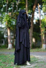 Muslima Borka Set with Hijab and Nikab, Sizes 50 to 56