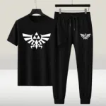 Men's Mesh Fabric T-Shirt and Full Pant Set, 4 Colours
