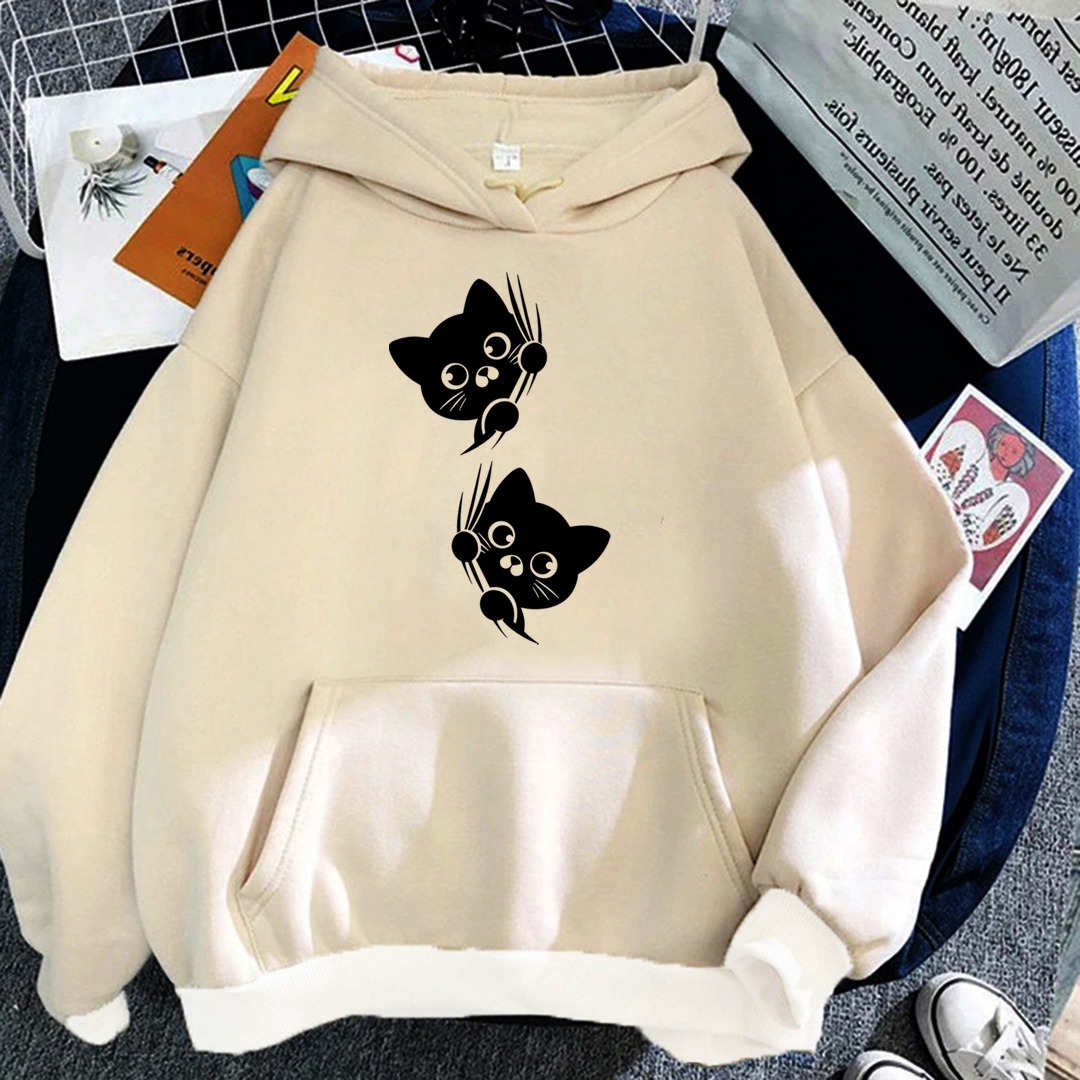 Women's Fleece Hoodie with DTF Print, Sizes L and XL, 3 Colours