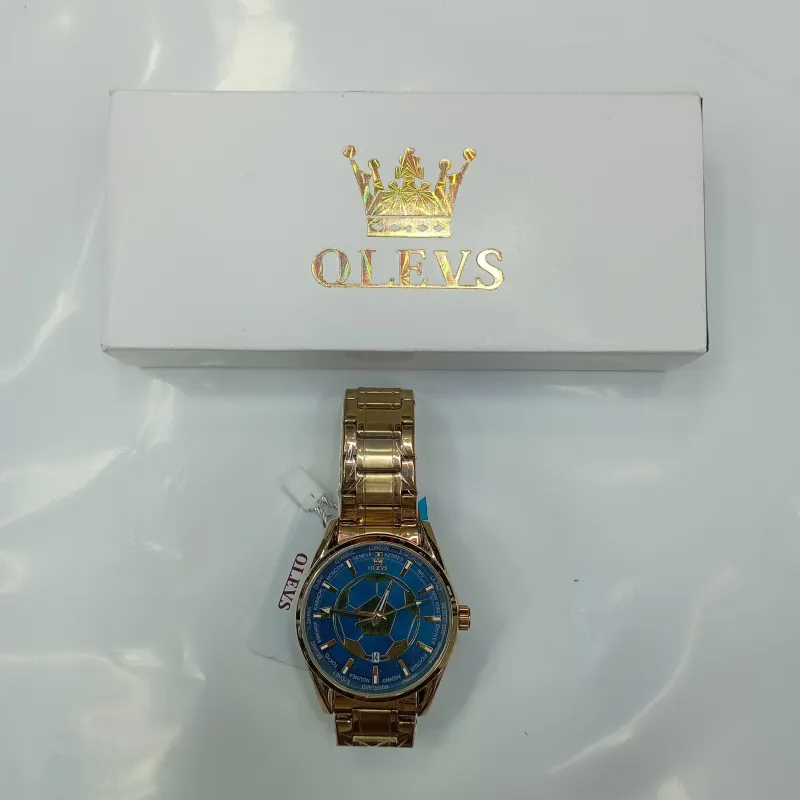 OLEVS 9949 ফুটবল ডায়াল ছেলেদের বিজনেস স্পোর্ট কোয়ার্টজ ঘড়ি