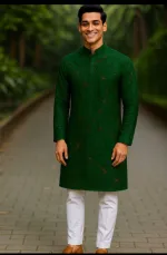 ছেলেদের মাইক্রো ফেব্রিক পাঞ্জাবি, রঙের সাথে মিল রেখে বোতাম