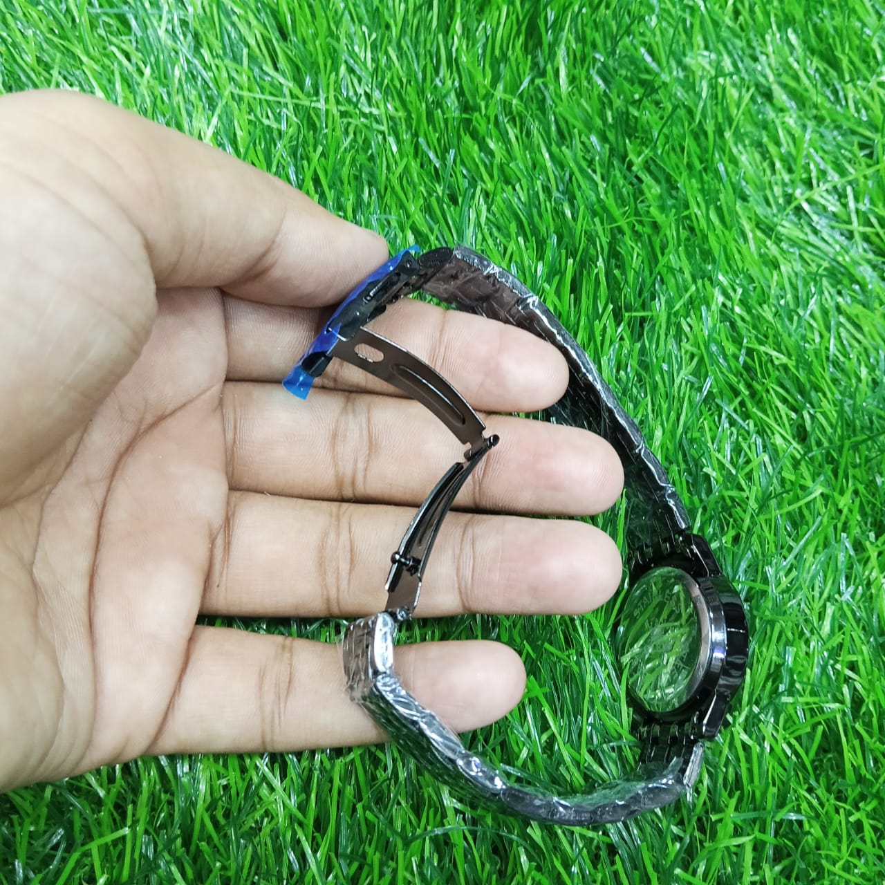 OLEVS 9931 মেয়েদের স্টেইনলেস স্টিল লুমিনাস ঘড়ি – কালো