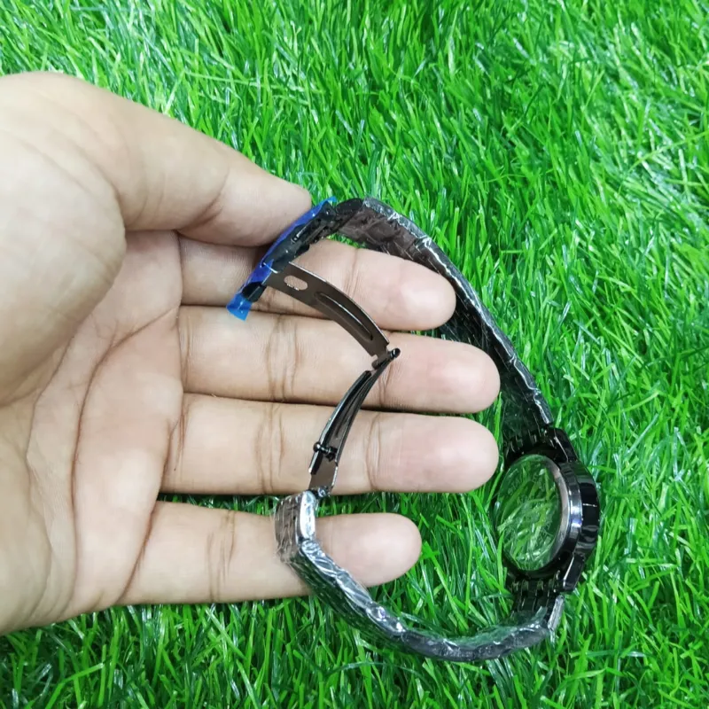 OLEVS 9931 মেয়েদের স্টেইনলেস স্টিল লুমিনাস ঘড়ি – কালো