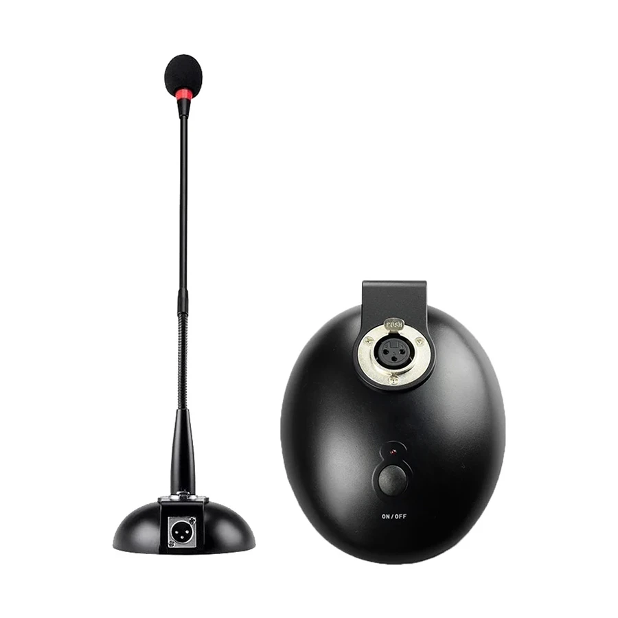 HTDZ HT-D48 Wired Cardioid Gooseneck Black Pro Meeting Microphone