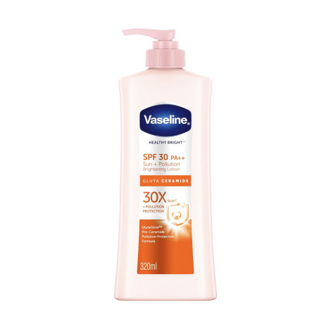 Vaseline Healthy Bright Gluta Ceramide সান + পলিউশন ব্রাইটেনিং বডি লোশন SPF30 PA++ 320ml
