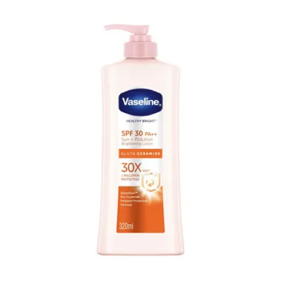 Vaseline Healthy Bright Gluta Ceramide সান + পলিউশন ব্রাইটেনিং বডি লোশন SPF30 PA++ 320ml