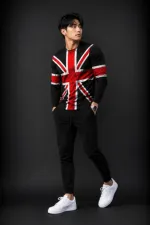 Men's Full Sleeve Mesh T-Shirt and Polyester Trouser Set, 160 GSM