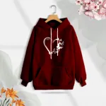 Love Butterflies লেডিস উইন্টার হুডি – ডিজাইন 3