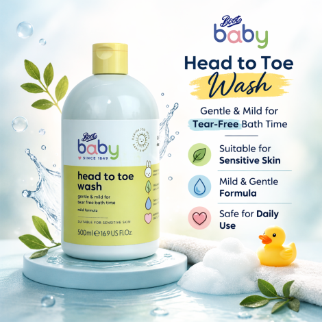 Boots Baby হেড টু টো ওয়াশ 500ml
