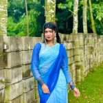 রেইনবো জর্জেট শাড়ি