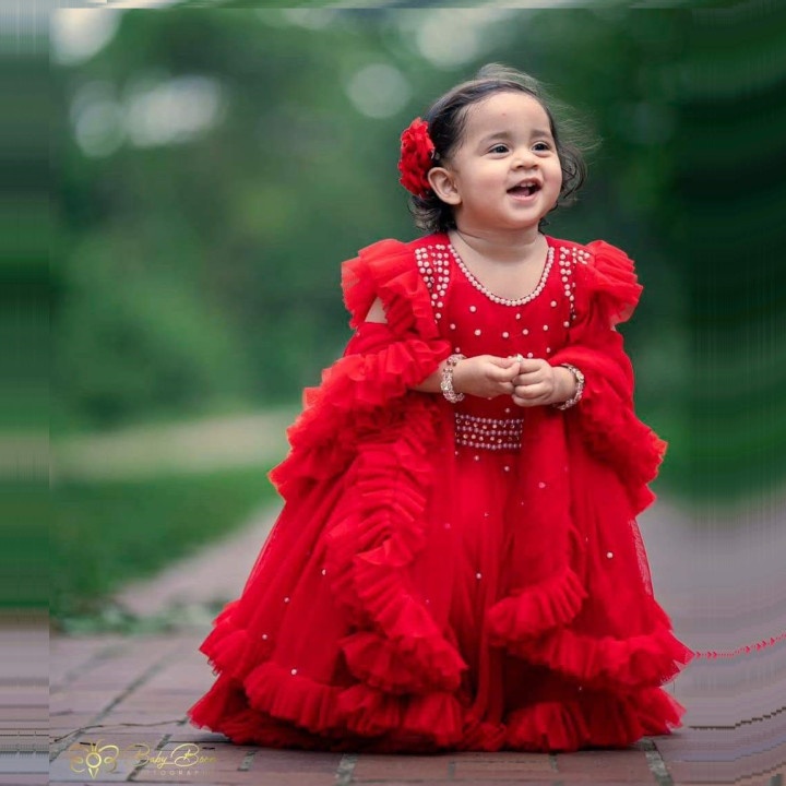 Girls Fairy Party Dress with Bead Work, Ages 3 to 12