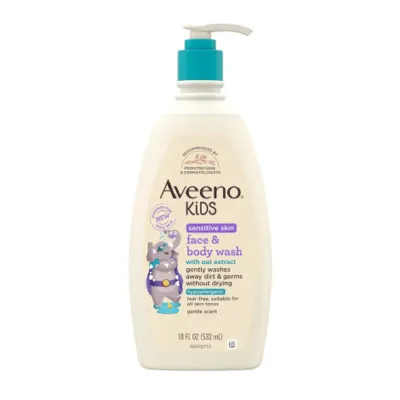Aveeno Kids সেনসিটিভ স্কিন ফেস ও বডি ওয়াশ 532ml