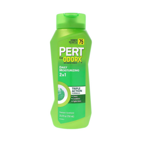 Pert Plus Odorx ডেইলি ময়েশ্চারাইজিং 2in1 শ্যাম্পু + কন্ডিশনার 750ml