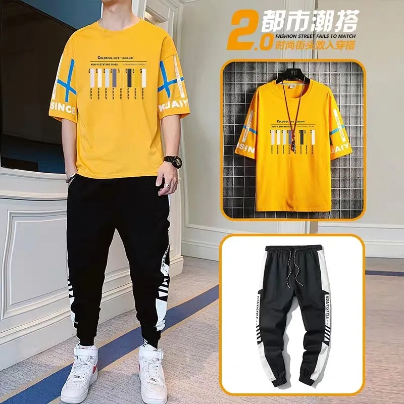 Men's 160 GSM PP T-Shirt and Trouser Summer Set, 4 Colours