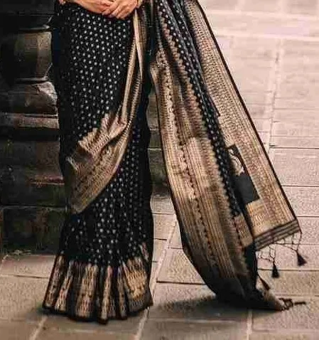 Dhupian Saree with Afsan and Block Print, Blouse Piece