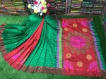 Block Print and Embroidery Dhupian Silk Saree for Women