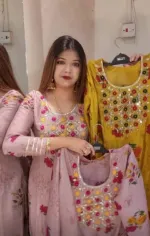 নায়রা কাট লিনেন থ্রি পিস, বডি সাইজ 40, 42 ও 44