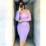 Unique Collection রোল নেক মিডি ড্রেস