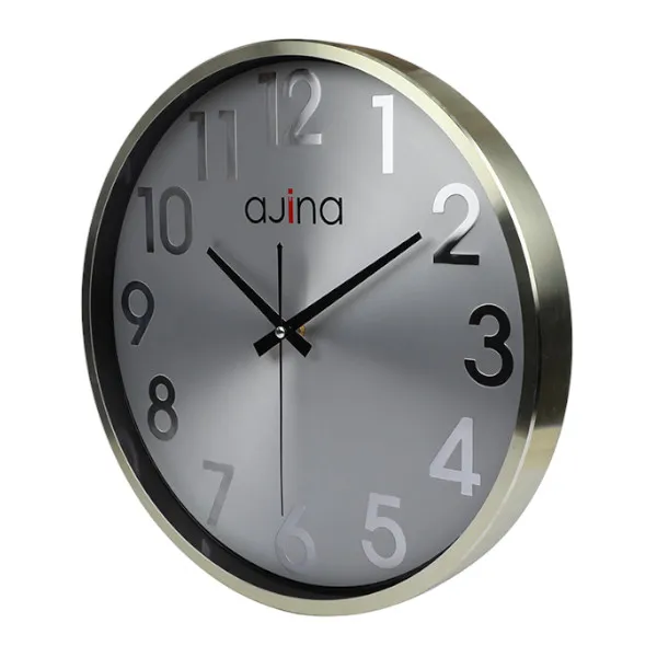 Ajina Deluxe রাউন্ড ওয়াল ক্লক ডিজিট ছাড়া – গোল্ডেন