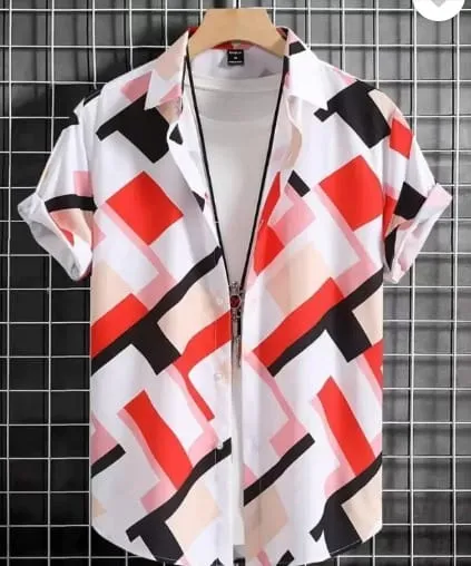 Men's Half Sleeve Cotton Shirt for Summer, M to XXL